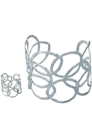 Karma Schmuckset Silber Armband und Ring Damenschmuck Damenarmband (Geschenkset für Sie Damen Frauen modern, Damenarmreif Damenring Damenschmuckset), Fingerring modern - Verkäufer: Sanixa