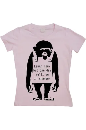 Banksy T-Shirt Laugh Now Girly T-Shirt - Verkäufer: 247Group GmbH