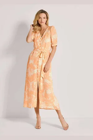 Madeleine Maxikleid Durchgeknöpftes Sommerkleid mit floralem Print - Verkäufer: Premio Fashion GmbH