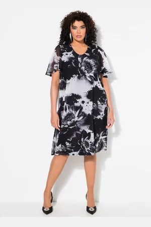 Ulla Popken Abendkleid Kleid doppellagig A-Linie V-Ausschnitt - Verkäufer: Popken Fashion Group