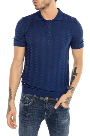 Redbridge Poloshirt mit Strukturmuster Stilvolles Kurzarm-Shirt - Verkäufer: ChillDeal