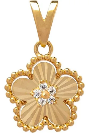 Bella Carina Kettenanhänger Anhänger Blume aus 585 Gold 14 Karat mit Zirkonia, 585 Gold - Verkäufer:
