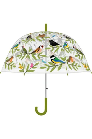 Esschert Design Stockregenschirm Regen Schirm Transparent Vögel Stock Automatik Erwachsene Bunt Regen - Verkäufer: Dekowunder