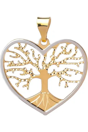 Bella Carina Herzanhänger Anhänger Herz mit Baum des Lebens 585 Gold 14 Karat bicolor, 585 Gold - Verkäufer: