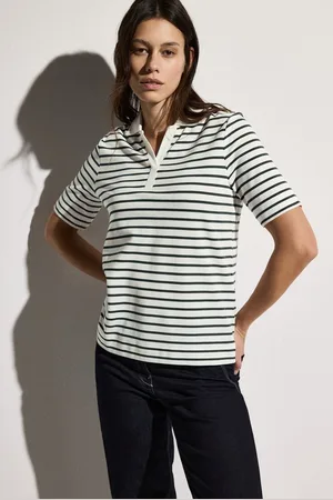 CECIL Poloshirt aus softem Materialmix