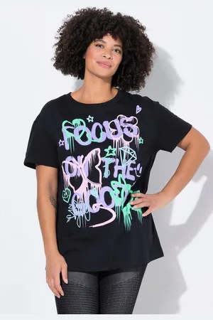 Angel of Style T-Shirt T-Shirt oversized Graffitti-Schriftzug - Verkäufer: Popken Fashion Group