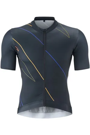 Gonso Radtrikot Road Jersey Print M Herren Fahrradtrikot kurzarm, Full-Zip Trikot, Rückentasche, Slim Fit
