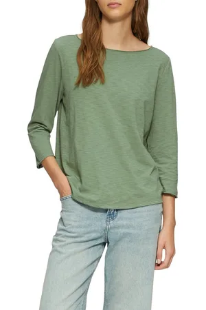 QS by s.Oliver Langarmshirt aus Flammgarn