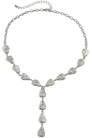 Karma Y-Kette Halskette Gold od. Silber Damenkette Kette Damenhalskette Damenschmuck (modern, Damen Frauen Silberkette Goldkette), Geschenk für Sie Schmuck - Verkäufer: Sanixa
