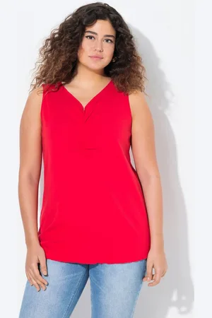 Ulla Popken Longtop Ripptop Wellenkanten Slim V-Ausschnitt ärmellos - Verkäufer: Popken Fashion Group