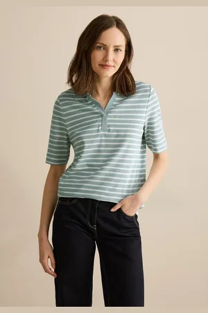 CECIL Poloshirt aus softem Materialmix
