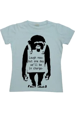 Banksy T-Shirt Laugh Now Girly T-Shirt - Verkäufer: 247Group GmbH