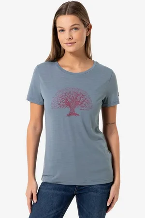 Supernatural Print-Shirt Merino T-Shirt W TREE OF KNOWLEDGE TEE geruchshemmender Merino-Materialmix - Verkäufer: