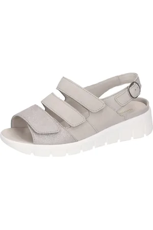 Waldläufer M-WIOLA Keilsandalette, Sandale, Sommerschuh, Komfortschuh mit Klett, M-Weite