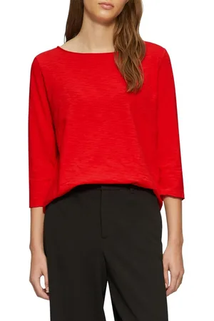 QS by s.Oliver Langarmshirt aus Flammgarn