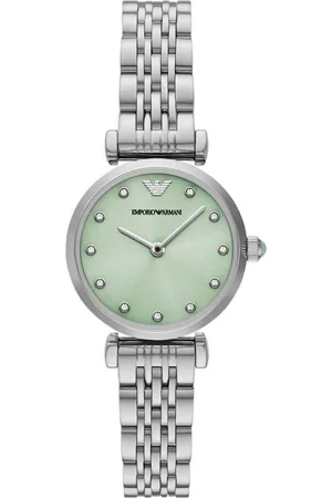 Emporio Armani Quarzuhr AR11667, Armbanduhr, Damenuhr, Edelstahlarmband, analog, Glassteine