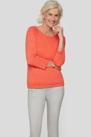 Rabe Strickpullover Unifarbener Strickpullover mit 3/4-Arm