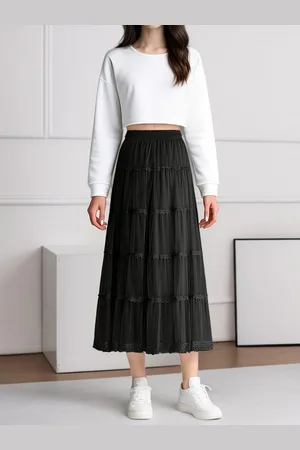 DEBAIJIA Meshrock Damen Frühling Herbst geschichteter Tüll-Tortenrock, High Waist - Verkäufer: Paciea UG