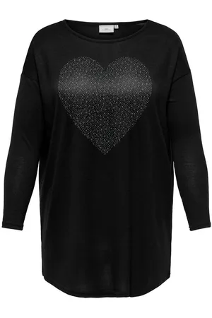 ONLY Langarmshirt CARALBA LS LONG TOP JRS mit Glitzernieten