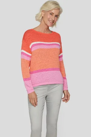 Rabe Strickpullover Streifenpullover mit Farbakzente für den perfekten Look