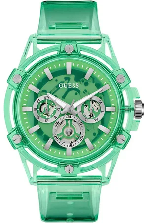 Guess Multifunktionsuhr KING GW0806G6, Quarzuhr, Armbanduhr, Herrenuhr, Datum, Wochentag, Polyurethanarmband