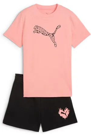 PUMA Trainingsanzug FLAMING LOVE TEE AND SHORTS SET G (2-tlg)
