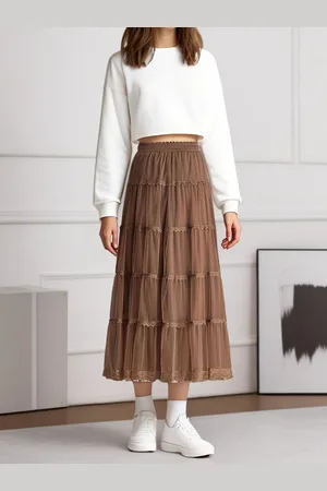 DEBAIJIA Meshrock Damen Frühling Herbst geschichteter Tüll-Tortenrock, High Waist - Verkäufer: Paciea UG