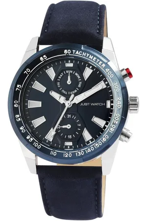 Just Watches Multifunktionsuhr Thobie Herrenuhr mit Echtlederarmband, schwarz/rot - Verkäufer: Shaghafi GmbH