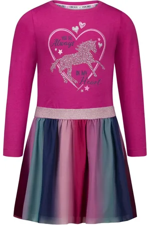 Salt & Pepper Jerseykleid mit Pferde-Druck und Glitzerbund