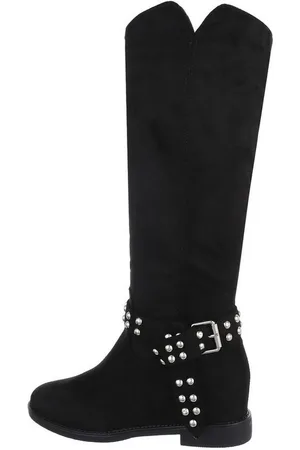 Ital-Design Damen Bikerschuhe Freizeit Westernstiefel (78059922) Blockabsatz Western- & Bikerstiefel in - Verkäufer: