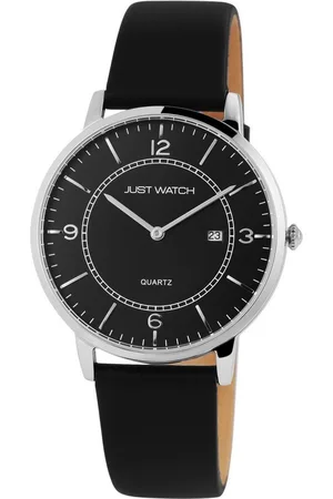 Just Watches Quarzuhr Oscar Herrenuhr Echtlederband schwarz - Verkäufer: Shaghafi GmbH