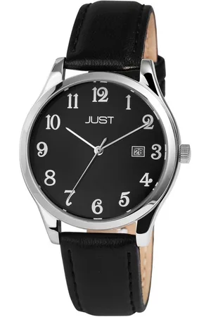 Just Watches Quarzuhr Heaton Just Herrenuhr Echtlederband schwarz - Verkäufer: Shaghafi GmbH