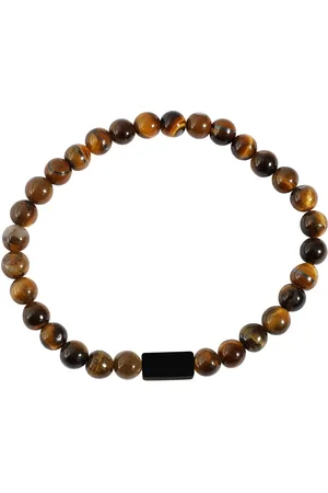 Akzent Armband Jareth Kugelarmband, Tiegerauge, gravurfähiges Edelstahlelement (Einzeln, inkl. Schmuckbox) - Verkäufer: Shaghafi GmbH