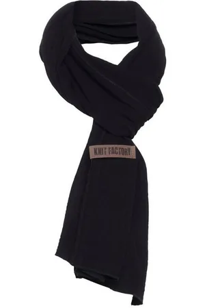 Knit Factory Schal Liv Schals 200x40 cm Glatt Schwarz, (1-St), Schal Strickschal Umhängetuch Tuch Strickware - Verkäufer: Bettklusiv GmbH