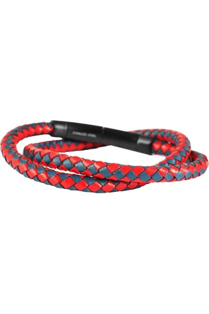 Akzent Armband Jons Wickelarmband, Echtleder, geflochten, blau (Einzeln), Herren Armband - Verkäufer: Shaghafi GmbH