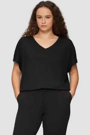 QS by s.Oliver Kurzarmshirt Longshirt aus Modalmix - Verkäufer: s.Oliver