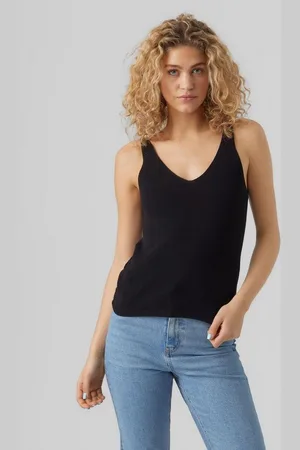 VERO MODA Shirttop Geripptes Struktur Top Ärmelloses Strick Oberteil VMNEWLEX VMNEWLEX SUN SL TOP GA NOOS - Verkäufer: ARIZONAS