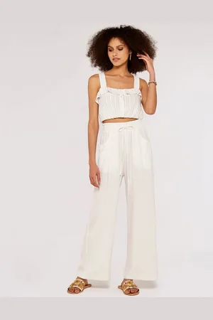 Apricot Stoffhose Legere Hose, mit weitem Bein - Verkäufer: