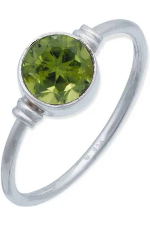 mantraroma Silberring TOLU aus 925 Silber mit Peridot (Ring mit Schmuckbeutel), Damenring aus 925er Silber - Verkäufer:
