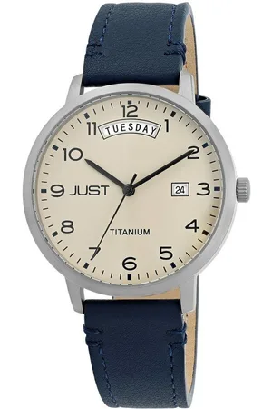 Just Watches Quarzuhr Miko JUST "Fanis" Titan Herrenuhr mit Echtlederarmband, 5 ATM - Verkäufer: Shaghafi GmbH