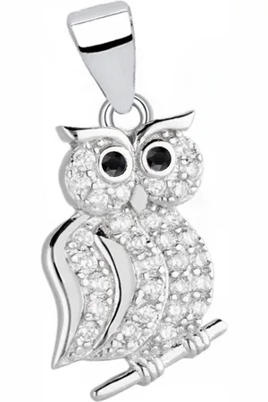 Goldene Hufeisen Kettenanhänger Silber Eule mit Zirkonia Vogel Anhänger 925 Sterling Echtschmuck, 925 Sterling Silber mit Zirkonia, Silberschmuck für Damen - Verkäufer: