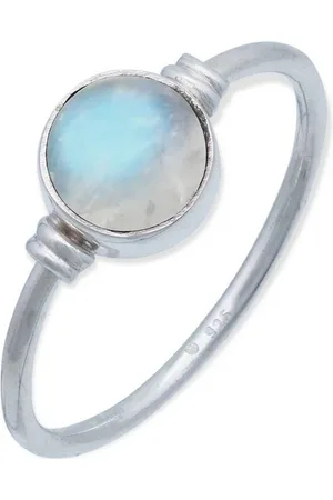 mantraroma Silberring TOLU aus 925 Silber mit Regenbogen Mondstein (Ring mit Schmuckbeutel), Damenring aus 925er Silber - Verkäufer:
