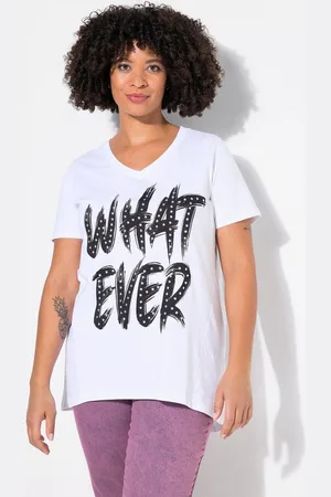 Angel of Style T-Shirt T-Shirt A-Linie Schriftzug mit Ziernieten - Verkäufer: Popken Fashion Group