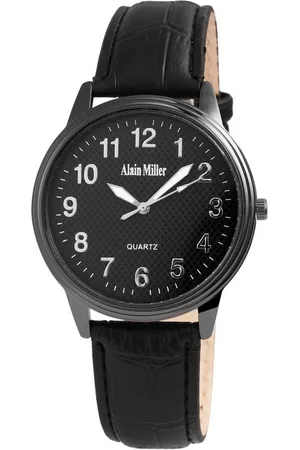 Alain Miller Quarzuhr AM0007 Herrenarmbanduhr mit Lederimitationsarmband, Herrenuhr Lederimitat - Verkäufer: Shaghafi GmbH