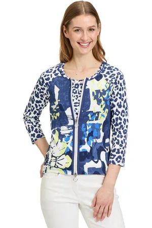 Betty Barclay Shirtjacke Shirtjacke mit Rippenstruktur (1-tlg) Druck