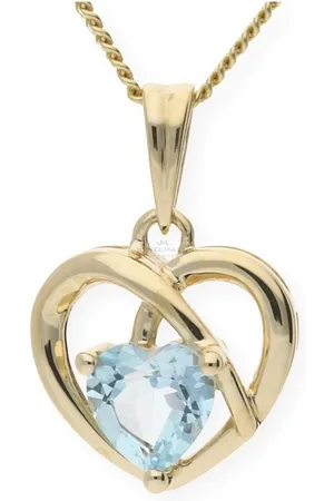 JuwelmaLux Herzanhänger Anhänger 333/000 (8 Karat) Gold Herz mit Blautopas JL10-02- (1-tlg) - Verkäufer: Juwelier-Bacak