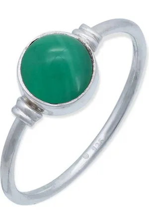 mantraroma Silberring TOLU aus 925 Silber mit grünen Onyx (Ring mit Schmuckbeutel), Damenring aus 925er Silber - Verkäufer: