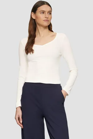 QS by s.Oliver Langarmshirt Feines Jersey-Longsleeve mit Rippstruktur - Verkäufer: