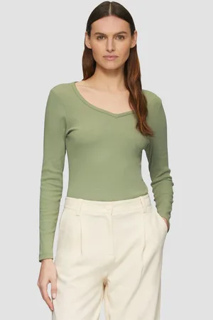QS by s.Oliver Langarmshirt Feines Jersey-Longsleeve mit Rippstruktur - Verkäufer: