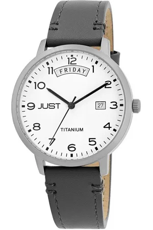 Just Watches Quarzuhr Miko JUST "Fanis" Titan Herrenuhr mit Echtlederarmband, 5 ATM - Verkäufer: Shaghafi GmbH